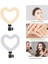 Beyaz Tripod Kalp 10 Inç Heart Light 5500K Youtuber LED Işıklı 2.1 Metre Kumandalı Tripod Selfie Ma 3