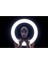Siyah A+ Kalite Megalux Ring Light LED Işık Halkası 14 Inç Profesyonel Influencer Işığı ve 210 cm M 4