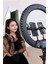 Siyah A+ Kalite Megalux Ring Light LED Işık Halkası 14 Inç Profesyonel Influencer Işığı ve 210 cm M 5