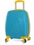 1'li Mavi Unisex Kids Abs Çocuk Valizi Kaplumbağa Kabin Valiz & Bavul MV9310 Plastik Back To School 1