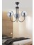 Metal Lina 3lü Plofonyer Avize 42 x 42 E27 Rustik 51 - 60 cm Siyah Salon / Oturma Odası 3 1