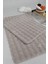 Modern Bubble Yıkanabilir Kaymaz Peluş Banyo Paspası Halısı 2'li Klozet Takımı 50X80-50X40CM Bej 5