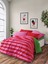 Cozy Home Popping Colors Çift Kişilik Lastikli Çarşaflı Nevresim Takımı Cherie Yeşil 2