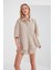 Taş Müslin Kadın Oversize Gömlek | EK1006965-6965 3