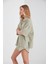 Olive Müslin Kadın Oversize Gömlek | EK1006965-6965 2