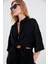Siyah Müslin Kadın Oversize Gömlek | EK1006965-6965 4