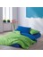 Cozy Home Popping Colors Tek Kişilik Lastikli Çarşaflı Nevresim Takımı Sage Yeşil-mavi 2