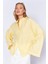 Limon Sarı Kolları Salaş Yıkamalı Müslin Oversize Rahat Kalıp Kadın Basic Gömlek| MKS166881-01-6881 1