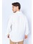 Beyaz Modal Soft Dokulu Rahat Kesim Uzun Kol Erkek Gömlek EE100128254-8254 5
