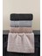 Serenity %100 Pamuk Premium 2'li Havlu Seti Kahve 50x90 - 70x140 5