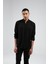 Siyah Erkek Çift Cep Kapaklı Slim Fit Gömlek| EE1008783-8783 3