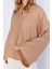 Vizon Taş Kolları Salaş Yıkamalı Müslin Oversize Rahat Kalıp Kadın Basic Gömlek| MKS166881-01-6881 4