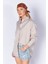 Taş Çizgili Uzun Oversize Rahat Kalıp Basic Kadın Gömlek| EK334348-7174 2