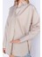 Taş Çizgili Uzun Oversize Rahat Kalıp Basic Kadın Gömlek| EK334348-7174 4