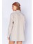Taş Çizgili Uzun Oversize Rahat Kalıp Basic Kadın Gömlek| EK334348-7174 5