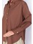 Kahve Kadın Rahat Kesim Poplin Gömlek| EK100163867-3867 4