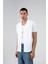 Beyaz Erkek Slim Fit Apaş Yaka Yazlık Gömlek| EE1007927-7927 3