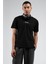 Siyah Bisiklet Yaka Kısa Kollu Baskılı %100 Pamuklu T-Shirt| EE10008848-8848 1
