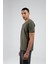 Haki Bisiklet Yaka Kısa Kollu Baskılı %100 Pamuklu T-Shirt| EE10008844-8844 3