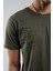 Haki Bisiklet Yaka Kısa Kollu Baskılı %100 Pamuklu T-Shirt| EE10008844-8844 4