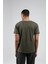 Haki Bisiklet Yaka Kısa Kollu Baskılı %100 Pamuklu T-Shirt| EE10008844-8844 5