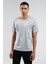Boyama Gri Bisiklet Yaka Kısa Kollu Baskılı %100 Pamuklu T-Shirt| EE10008844-8844 1
