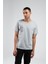 Boyama Gri Bisiklet Yaka Kısa Kollu Baskılı %100 Pamuklu T-Shirt| EE10008844-8844 2
