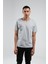 Boyama Gri Bisiklet Yaka Kısa Kollu Baskılı %100 Pamuklu T-Shirt| EE10008844-8844 3