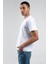 Beyaz Bisiklet Yaka Kısa Kollu Baskılı %100 Pamuklu T-Shirt| EE10008848-8848 3