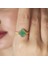 Yeşil Taşlı Yonca Yüzük 3