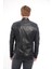 Erkek Siyah Deri Biker Ceket 5