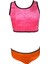 Kadife Çapraz Bağlama Detaylı Neon Turuncu Pembe Kız Çocuk Bikini by Nessi Byrd 1