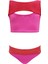 Omuz Askılı Çift Renk Cut-out Kesim 50UV Kız Çocuk Bikini Takımı BY NESSI BYRD 1