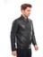 Siyah Erkek Polo Yaka Deri Ceket 4