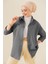 103901 Oversize Basic Tesettür Gömlek - Gri 1