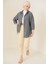 103901 Oversize Basic Tesettür Gömlek - Gri 2