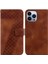 Iphone 15 Için Telefon Kılıfı Pro Max Pu Deri Kabartmalı Desen Flip Folio (Yurt Dışından) 1