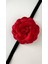 Bağcıklı Kumaş Çiçek Choker Kolye Gül Kolye 2