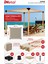 Sarar Tek Bölümlü Hazır Ahşap Pergola Seti 85 x 85 mm Ahşaplar ve Tente Dahil 1