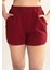 Müslin Kadın Yazlık Bordo Alt Şort 1