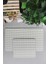 Modern Bubble Yıkanabilir Kaymaz Peluş Banyo Paspası Halısı 2'li Klozet Takımı 50X80-50X40CM Krem 2