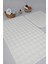 Modern Bubble Yıkanabilir Kaymaz Peluş Banyo Paspası Halısı 2'li Klozet Takımı 50X80-50X40CM Krem 4