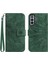 Samsung Galaxy S21 Artı Kısa Kayış Kabartmalı Ayçiçeği Flip Telefon (Yurt Dışından) 1