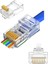 10 Adet Yeni Nesil Delikli Açık Uçlu Cat6 Ez RJ45 Konnektör Utp Jack 4