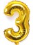 3 Rakam Gold Balon 16 Inç 36 cm 1