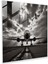 Uçak Cam Tablo - Siyah Beyaz Fotoğraf - Uçak, Dramatik Gökyüzü, Cam Baskı, Uçak, 30 x 30 cm 1