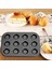 6 Bardak Gri 3 Boyutlu Pişirme Tepsisi 6/12/24 Delikli Tart Kalıbı Yapışmaz Kıymalı Puding Turta Tepsisi Pişirme Kapları Muffin Kupası Puding Yuvarlak Kalıp Kek Aletleri (Yurt Dışından) 2