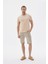 Erkek Bisiklet Yaka Slim Fit Basic Tişört Bej 2