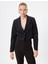 Crop Blazer Ceket Kruvaze Ters Yaka Regular Fit 3