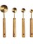 4 Adet Set-S Altın Mutfak Pişirme Araçları Bakeware Ölçme Aletleri ve Terazi Seti Paslanmaz Çelik Ahşap Saplı Ölçme Bardak ve Kaşıklar (Yurt Dışından) 1